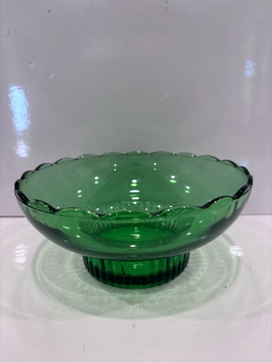 brody co Other - Vintage Green Glass Pedestal Bowl M2000 EO Brody Co Cleveland Ohio USA MCM